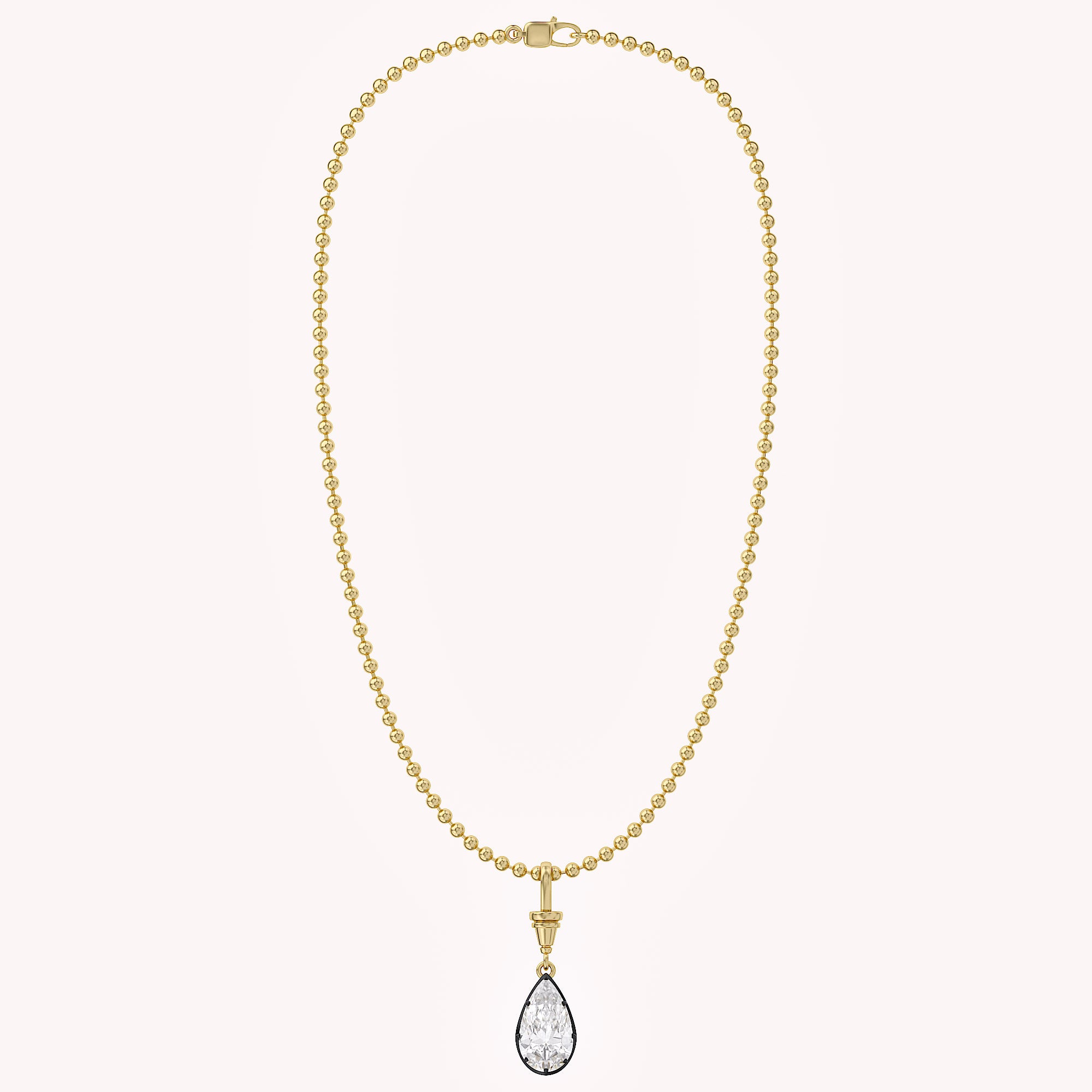 7.00 Carat Pear Cut Lab Grown Diamond Solitaire Pendant Necklace