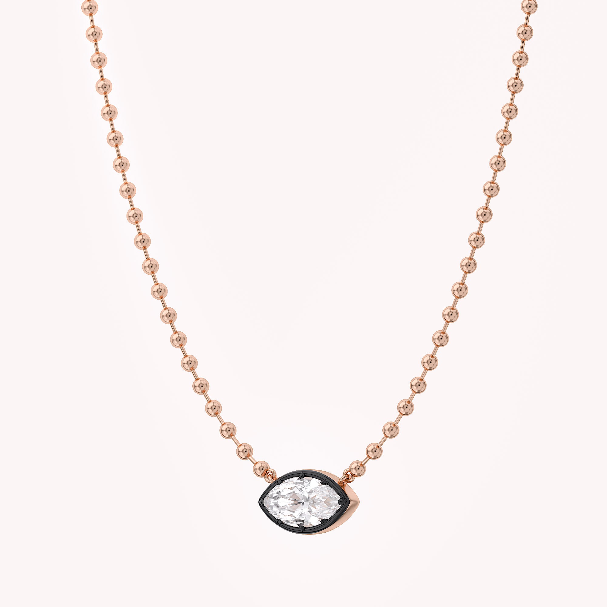 3.10 Carat Marquise and Round Cut Lab Grown Diamond Collar Necklace