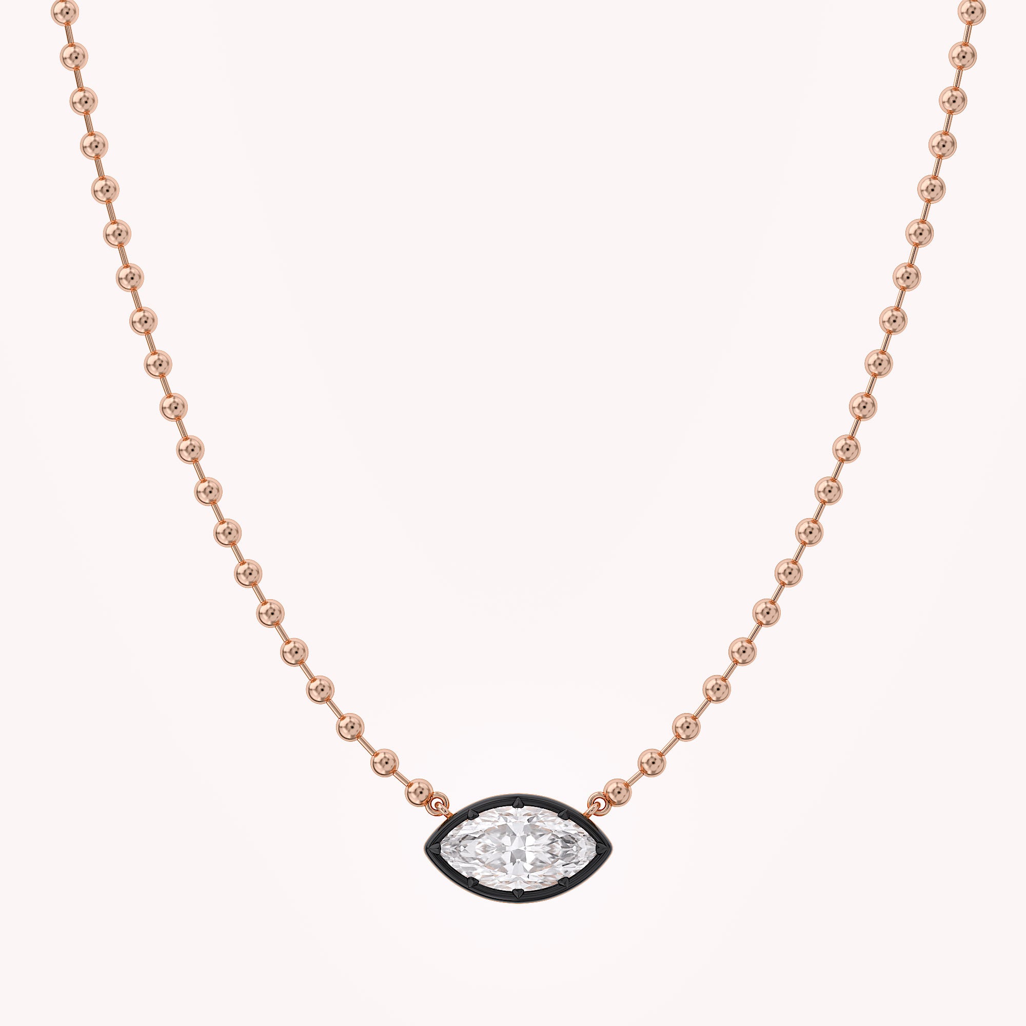 3.10 Carat Marquise and Round Cut Lab Grown Diamond Collar Necklace