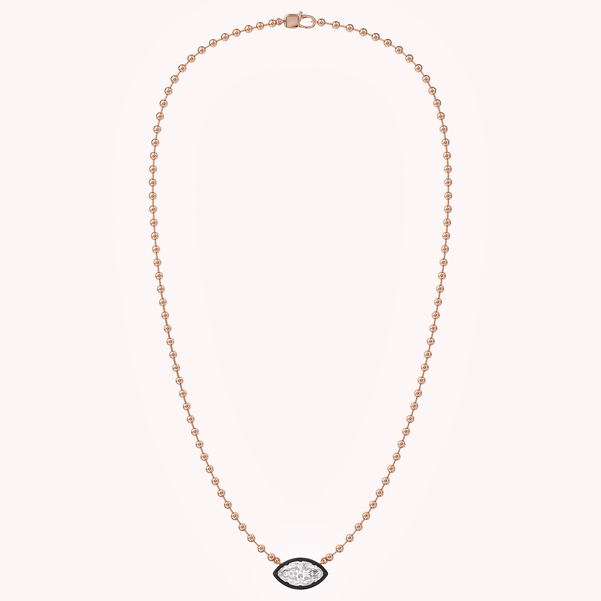 3.10 Carat Marquise and Round Cut Lab Grown Diamond Collar Necklace
