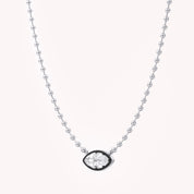 3.10 Carat Marquise and Round Cut Lab Grown Diamond Collar Necklace