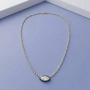 3.10 Carat Marquise and Round Cut Lab Grown Diamond Collar Necklace