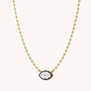 3.10 Carat Marquise and Round Cut Lab Grown Diamond Collar Necklace