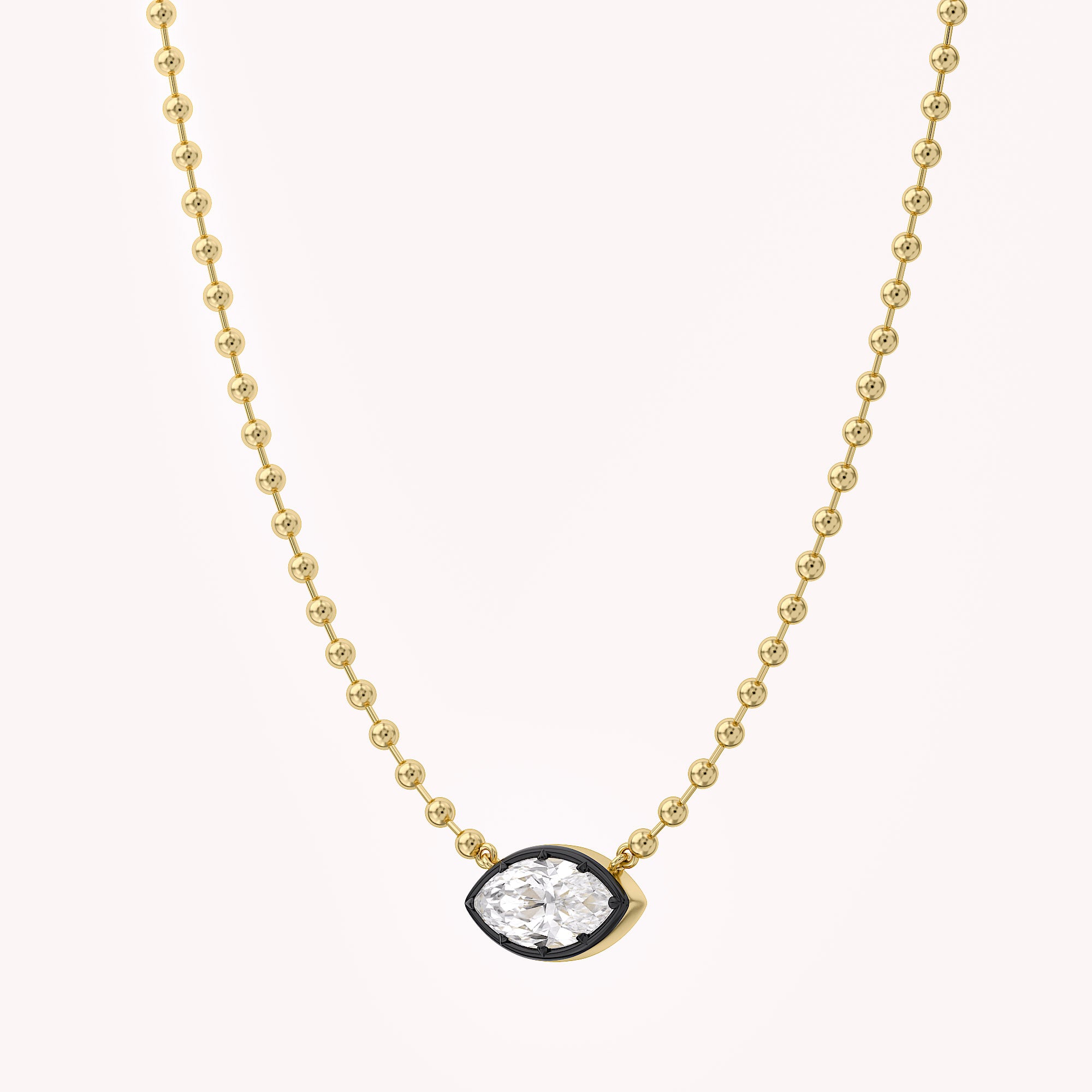 3.10 Carat Marquise and Round Cut Lab Grown Diamond Collar Necklace