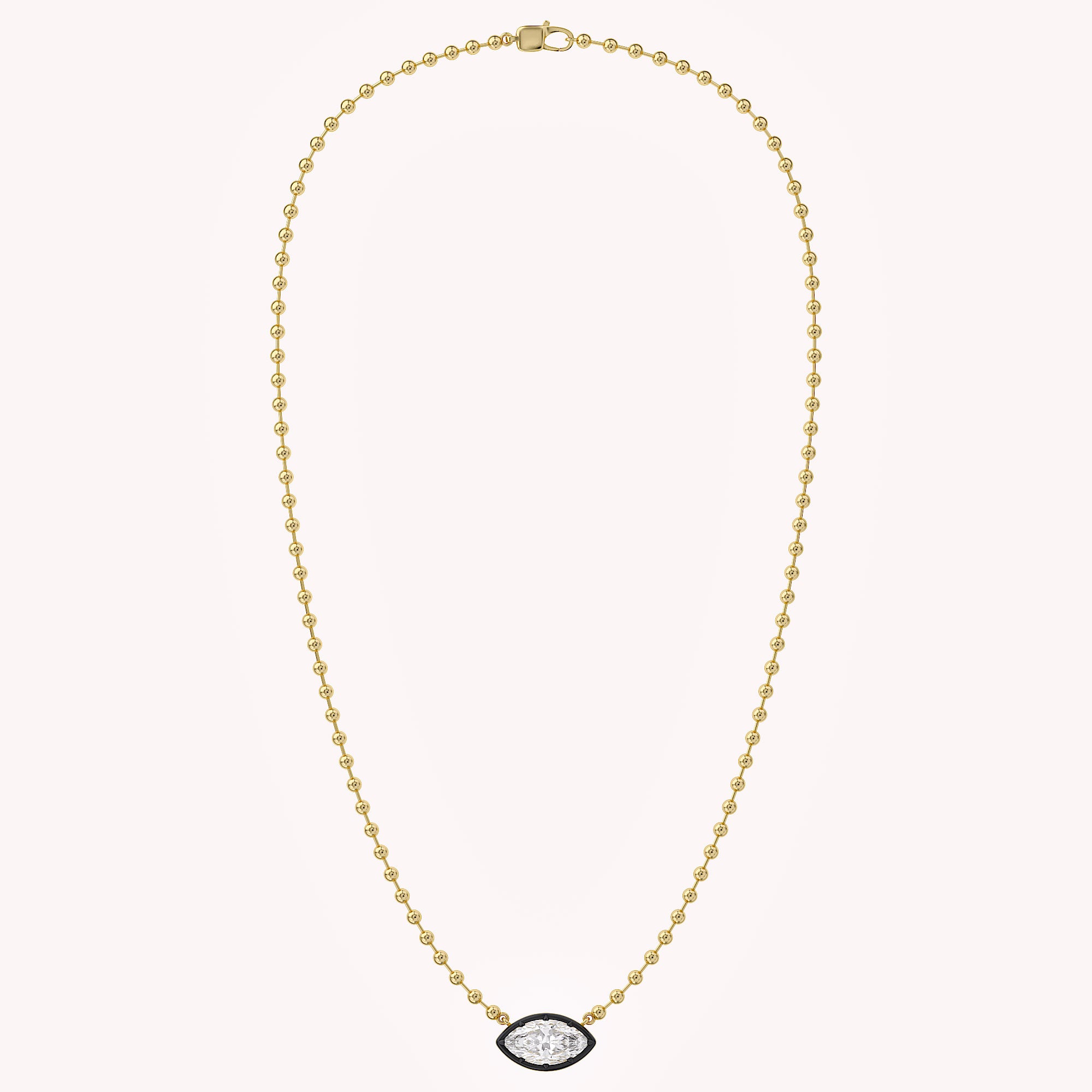 3.10 Carat Marquise and Round Cut Lab Grown Diamond Collar Necklace