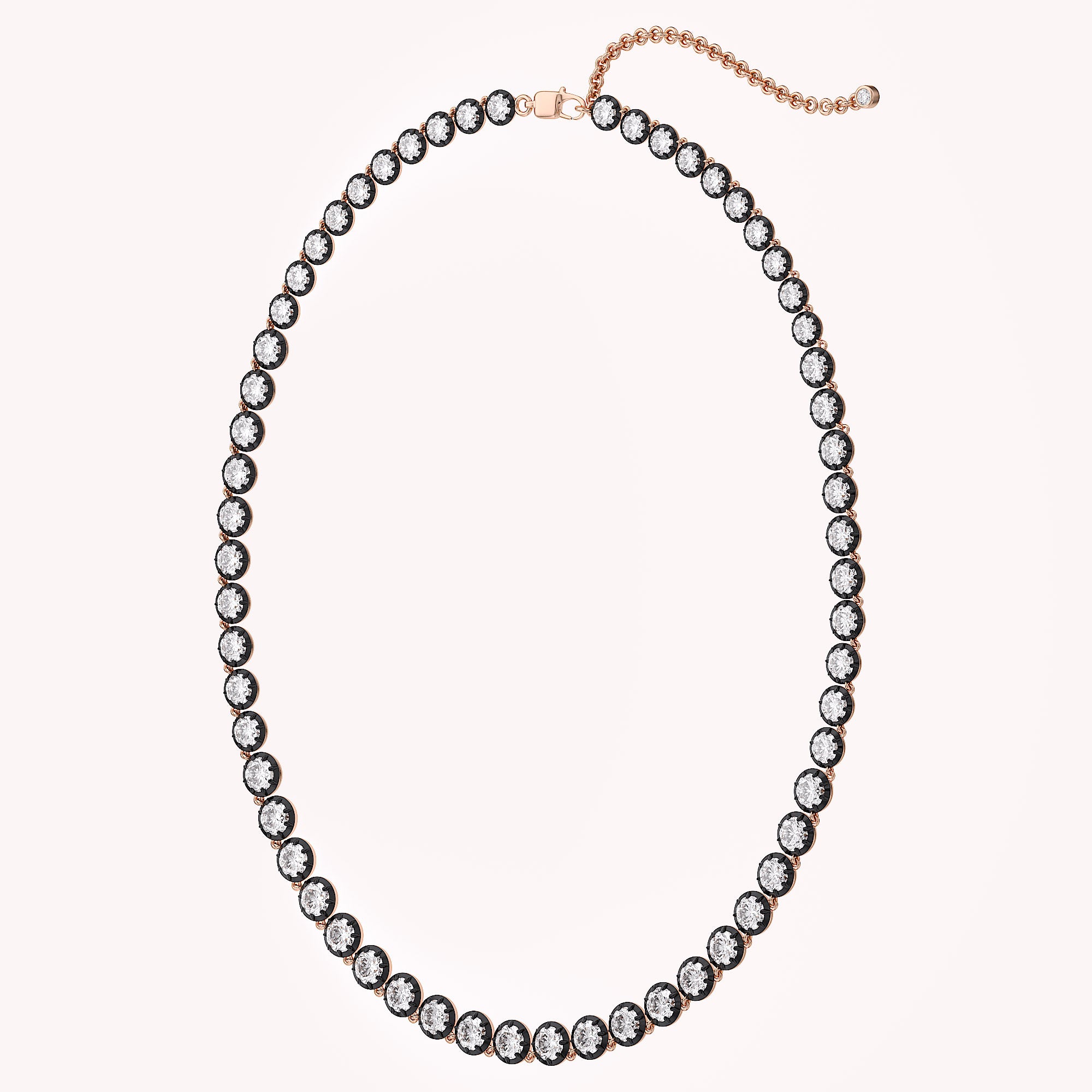 12 CTTW Round Cut Lab Grown Diamond Georgian-Inspired Tennis Necklace