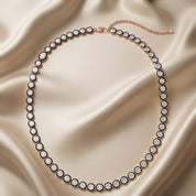 12 CTTW Round Cut Lab Grown Diamond Georgian-Inspired Tennis Necklace