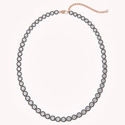 12 CTTW Round Cut Lab Grown Diamond Georgian-Inspired Tennis Necklace