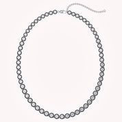 12 CTTW Round Cut Lab Grown Diamond Georgian-Inspired Tennis Necklace