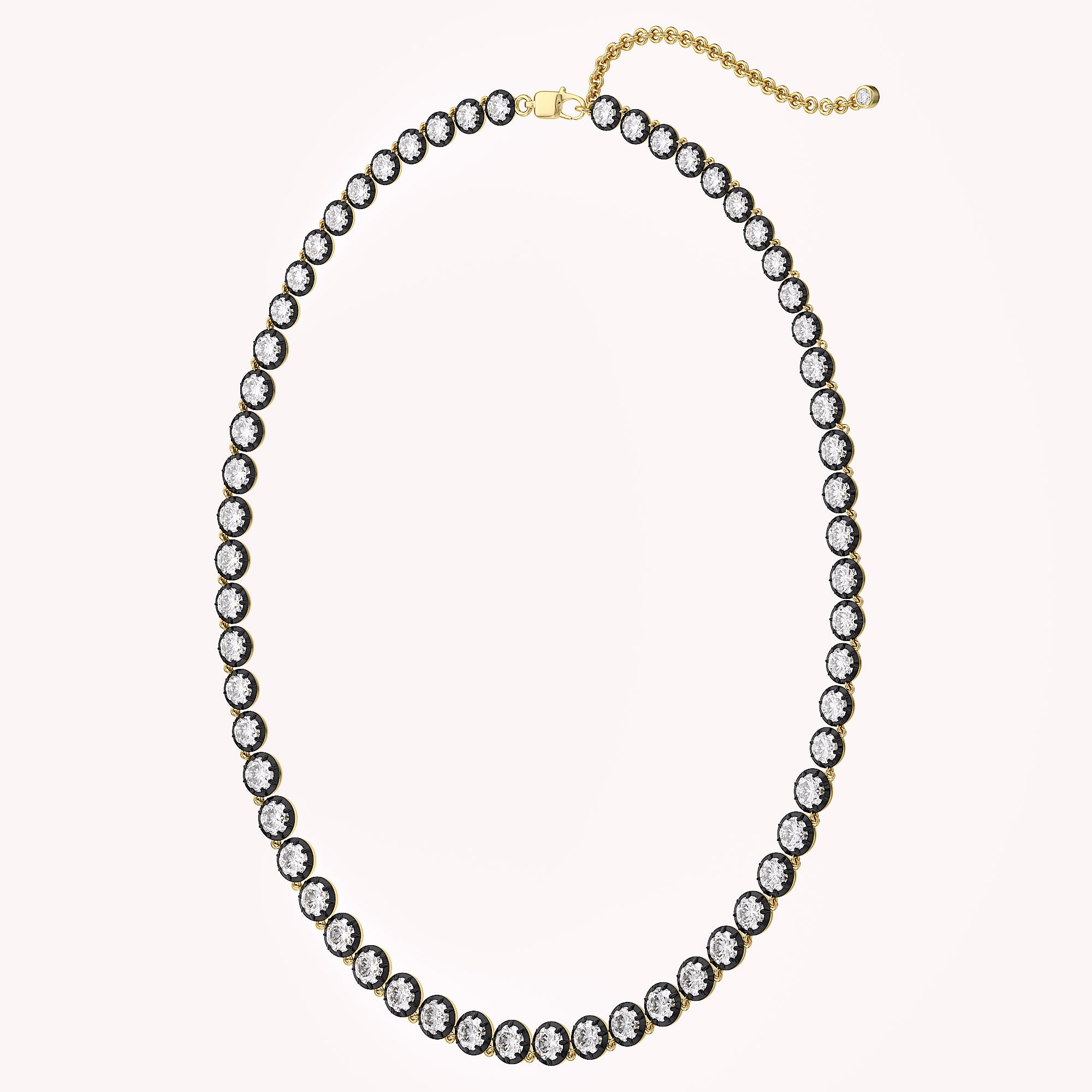 12 CTTW Round Cut Lab Grown Diamond Georgian-Inspired Tennis Necklace