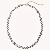 12 CTTW Round Cut Lab Grown Diamond Georgian-Inspired Tennis Necklace