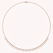 1.25 Cttw Round & Oval Cut Lab Grown Diamond Fringe Station Necklace