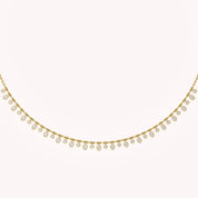 1.25 Cttw Round & Oval Cut Lab Grown Diamond Fringe Station Necklace
