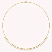 1.25 Cttw Round & Oval Cut Lab Grown Diamond Fringe Station Necklace