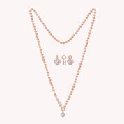 Heart and Round Lab Created Moissanite Solitaire Pendant Necklace