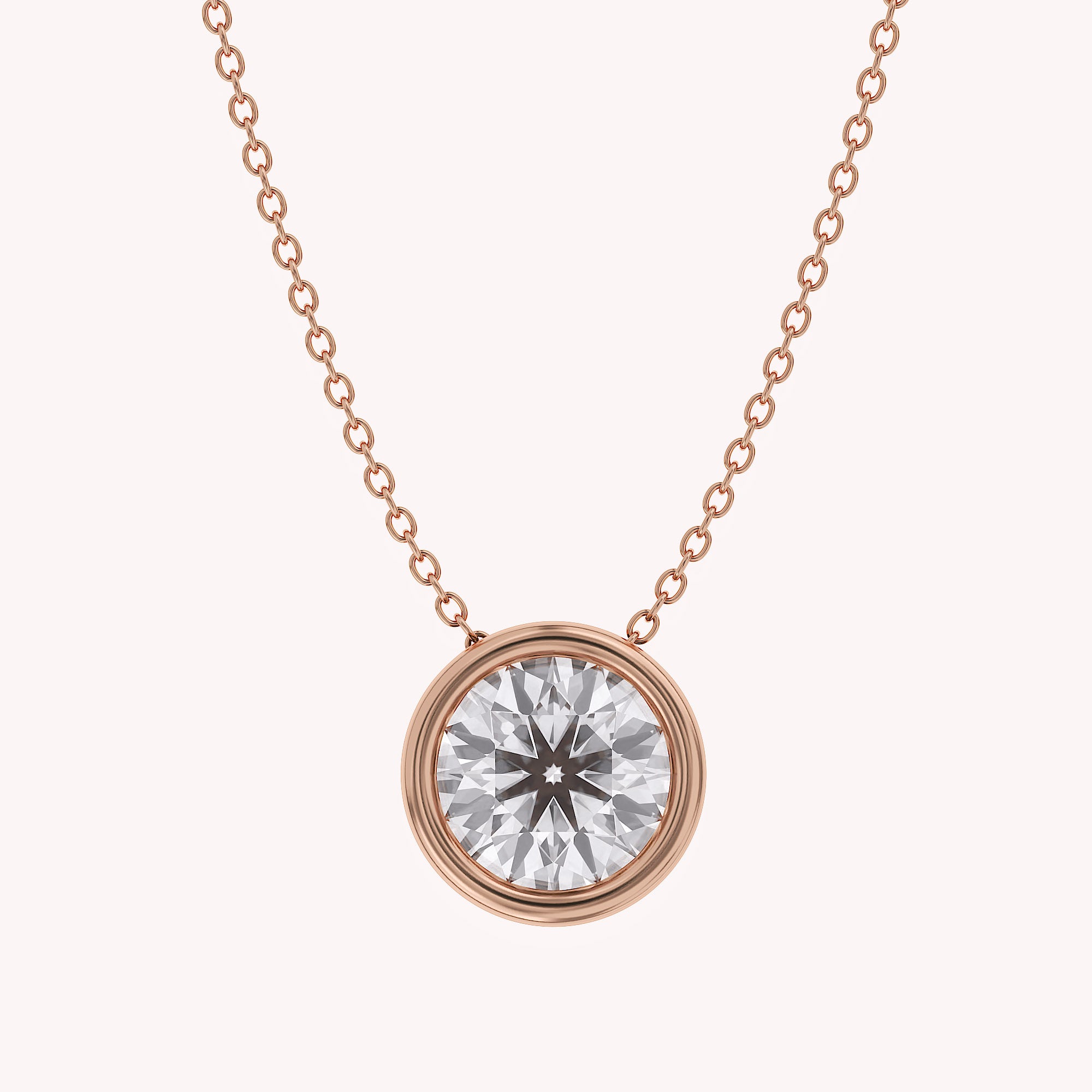 Round-Cut Solitaire Pendant Necklace | Lab-Grown Diamond