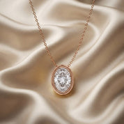 Oval-Cut Solitaire Pendant Necklace | Lab-Grown Diamond