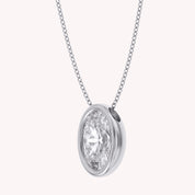 Oval-Cut Solitaire Pendant Necklace | Lab-Grown Diamond