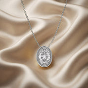 Oval-Cut Solitaire Pendant Necklace | Lab-Grown Diamond