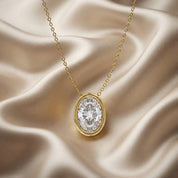 Oval-Cut Solitaire Pendant Necklace | Lab-Grown Diamond
