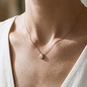 Pear-Cut Solitaire Pendant Necklace | Lab-Grown Diamond