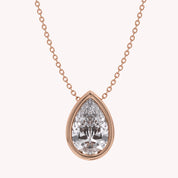 Pear-Cut Solitaire Pendant Necklace | Lab-Grown Diamond