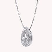 Pear-Cut Solitaire Pendant Necklace | Lab-Grown Diamond