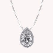 Pear-Cut Solitaire Pendant Necklace | Lab-Grown Diamond