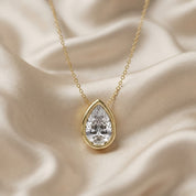 Pear-Cut Solitaire Pendant Necklace | Lab-Grown Diamond