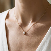 Pear-Cut Solitaire Pendant Necklace | Lab-Grown Diamond
