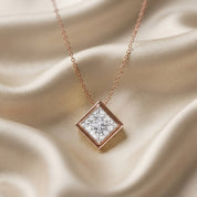 Princess-Cut Solitaire Pendant Necklace | Lab-Grown Diamond