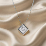 Princess-Cut Solitaire Pendant Necklace | Lab-Grown Diamond