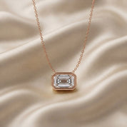 Emerald-Cut Solitaire Pendant Necklace | Lab-Grown Diamond