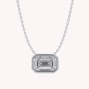 Emerald-Cut Solitaire Pendant Necklace | Lab-Grown Diamond
