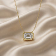 Emerald-Cut Solitaire Pendant Necklace | Lab-Grown Diamond