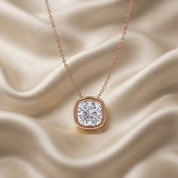 Cushion-Cut Solitaire Pendant Necklace | Lab-Grown Diamond