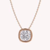 Cushion-Cut Solitaire Pendant Necklace | Lab-Grown Diamond