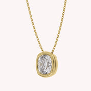 Cushion-Cut Solitaire Pendant Necklace | Lab-Grown Diamond