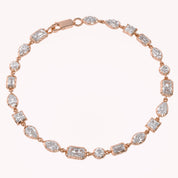 4.40 CTTW Lab Grown Diamond Mixed Cut Alternating Tennis Bracelet 7 Inch