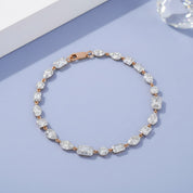 4.40 CTTW Lab Grown Diamond Mixed Cut Alternating Tennis Bracelet 7 Inch