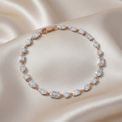 4.40 CTTW Lab Grown Diamond Mixed Cut Alternating Tennis Bracelet 7 Inch