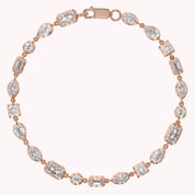 4.40 CTTW Lab Grown Diamond Mixed Cut Alternating Tennis Bracelet 7 Inch