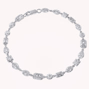 4.40 CTTW Lab Grown Diamond Mixed Cut Alternating Tennis Bracelet 7 Inch