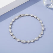 4.40 CTTW Lab Grown Diamond Mixed Cut Alternating Tennis Bracelet 7 Inch
