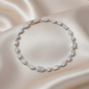 4.40 CTTW Lab Grown Diamond Mixed Cut Alternating Tennis Bracelet 7 Inch