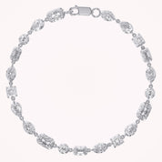 4.40 CTTW Lab Grown Diamond Mixed Cut Alternating Tennis Bracelet 7 Inch