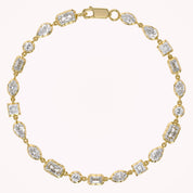 4.40 CTTW Lab Grown Diamond Mixed Cut Alternating Tennis Bracelet 7 Inch