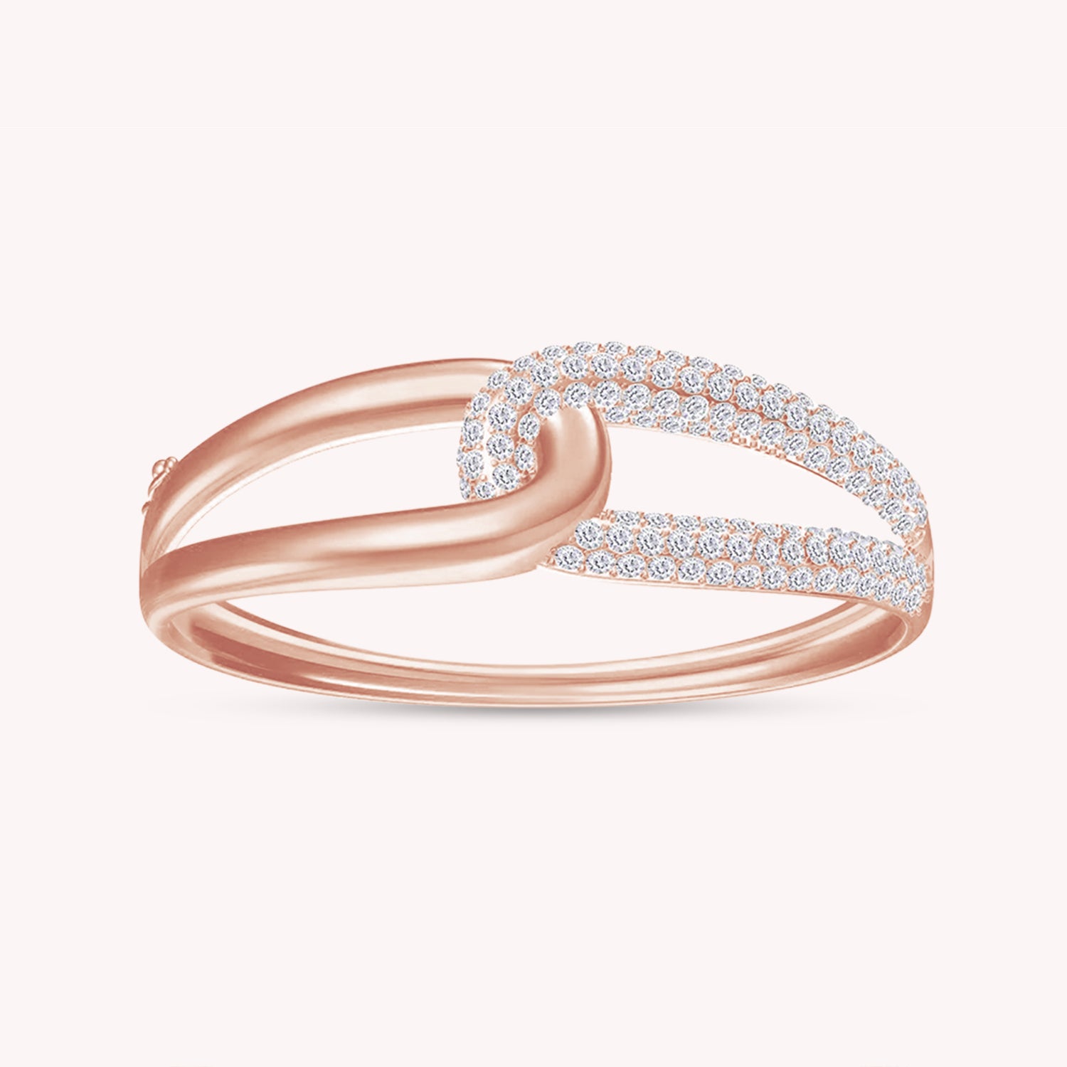 Lab Created Moissanite Twist Intertwin Bangle Bracelet