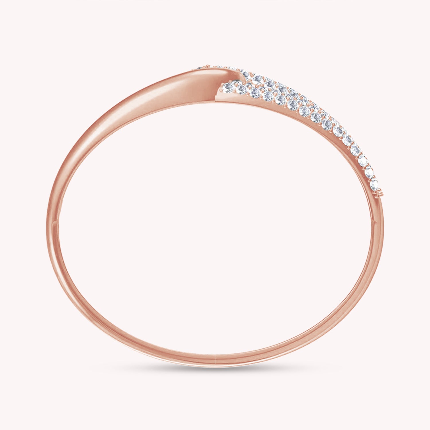 Lab Created Moissanite Twist Intertwin Bangle Bracelet