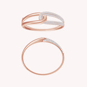 Lab Created Moissanite Twist Intertwin Bangle Bracelet